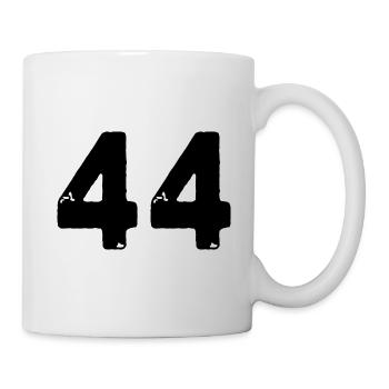 44 Zahl Trikot - Tasse - Weiß - Rechts