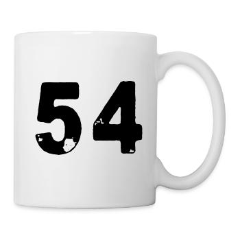 54 Maillot numéro - Mug blanc - blanc - Droite