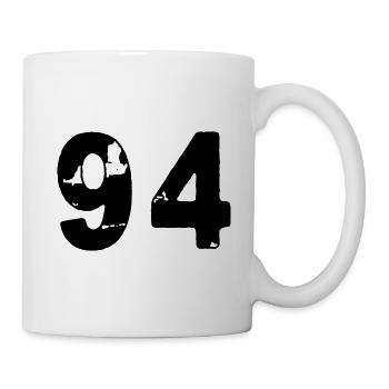 94 Maillot numéro - Mug blanc - blanc - Droite