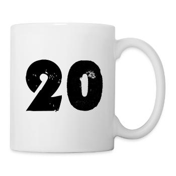 20 Zahl - Tasse - Weiß - Rechts