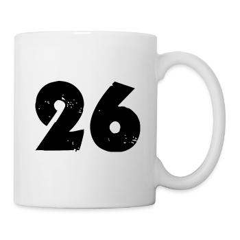 26 Zahl - Tasse - Weiß - Rechts