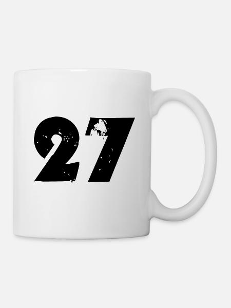 27 Zahl - Tasse - Weiß