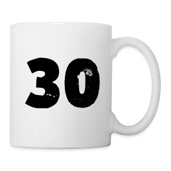 30 Zahl - Tasse - Weiß - Rechts
