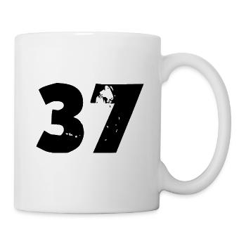 37 Zahl - Tasse - Weiß - Rechts