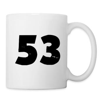 53 Zahl - Tasse - Weiß - Rechts