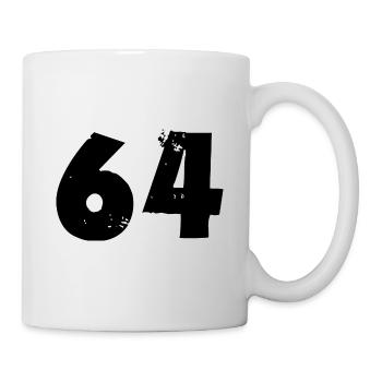 64 Zahl - Tasse - Weiß - Rechts