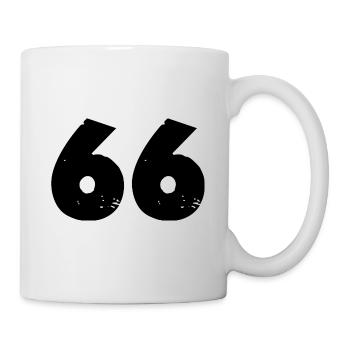 66 Zahl - Tasse - Weiß - Rechts