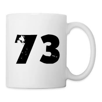73 Zahl - Tasse - Weiß - Rechts