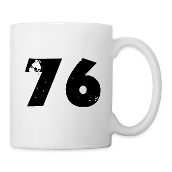 76 Zahl - Tasse - Weiß - Rechts