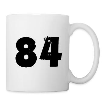 84 Zahl - Tasse - Weiß - Rechts