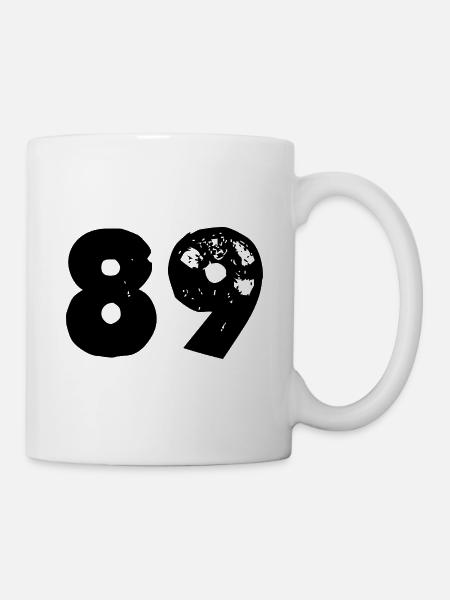 89 Zahl - Tasse - Weiß
