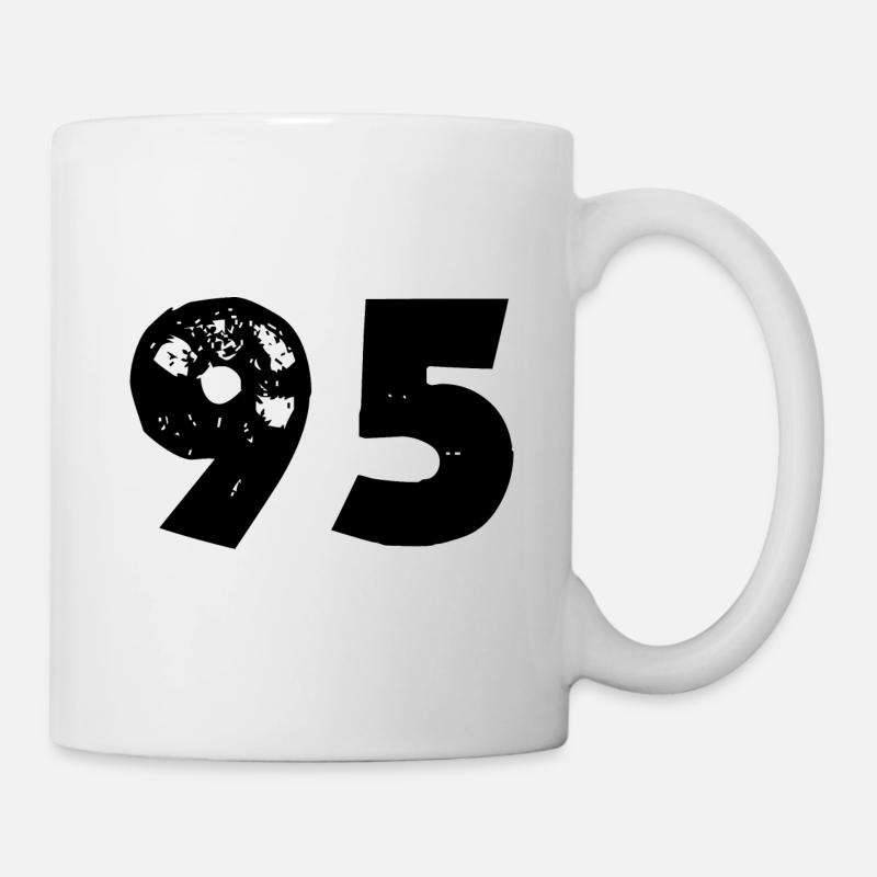95 Zahl - Tasse - Weiß