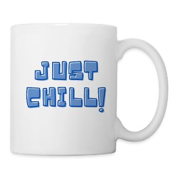 Chilling et traîner drôle en disant Just chill - Mug blanc - blanc - Droite