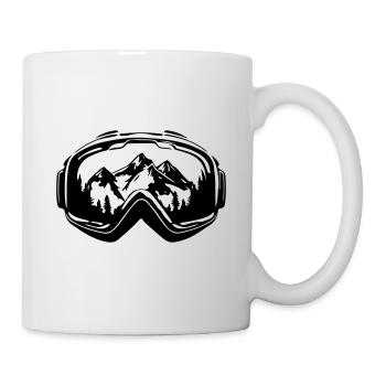 Ski Goggles Mountain Slope - Mug blanc - blanc - Droite
