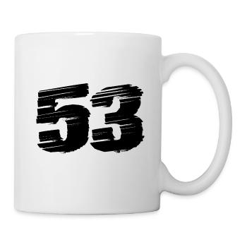53 Numéro maillot - Mug blanc - blanc - Droite