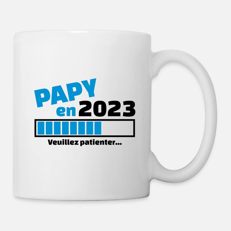 papy en 2023 veuillez patienter - Mug blanc - blanc