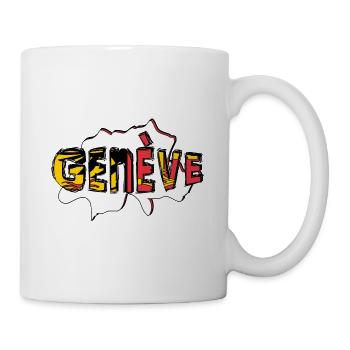 T-Shirt Genf Wappen - Tasse - Weiß - Rechts