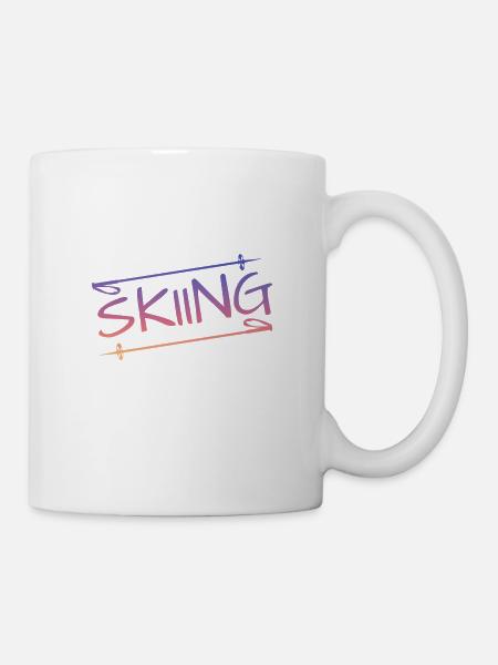 skiing - Tasse - Weiß