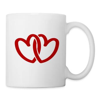 Herzen Love Symbol - Tasse - Weiß - Rechts