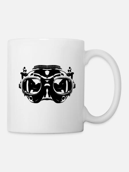 Taucherbrille Symbol Tauchen - Tasse - Weiß