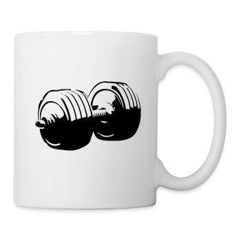 Dumbbell Gym Symbol Bodybuilding - Mug - white - Right