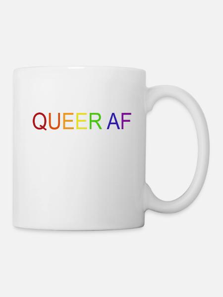 Queer AF - Tasse - Weiß