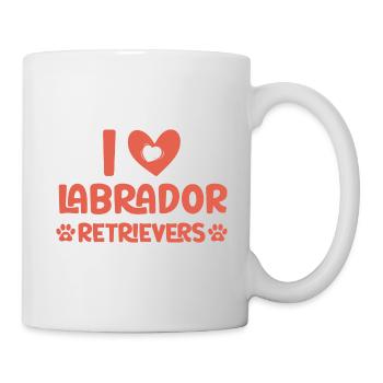 I love Labrador Retrievers - Tasse - Weiß - Rechts