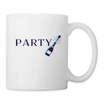 Party Sektflasche - Tasse - Weiß - Rechts