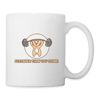 Plus fort que vous ne le pensez! Chat motivateur - Mug blanc - blanc - Droite