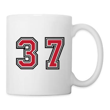 37 symboles numériques - Mug blanc - blanc - Droite
