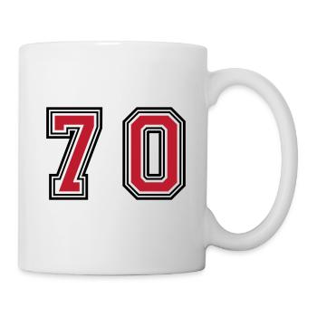 70 Symbole numérique - Mug blanc - blanc - Droite