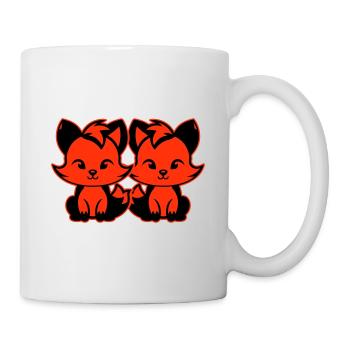 Renard mignon Mignon Bébé - Mug blanc - blanc - Droite