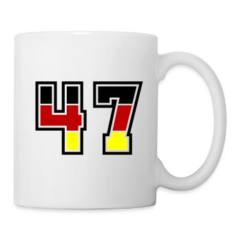 47 Symbole numérique Allemagne - Mug blanc - blanc - Droite