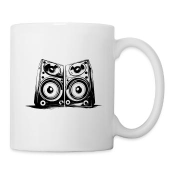 Musik Boxen Symbol Bass - Tasse - Weiß - Rechts