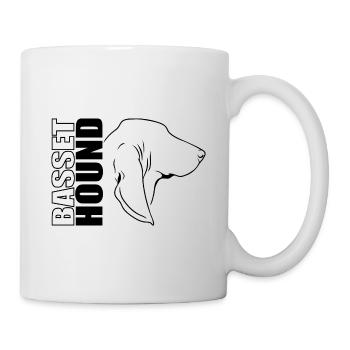 Basset Hound Profile Chiens Chien Wilsigns - Mug blanc - blanc - Droite