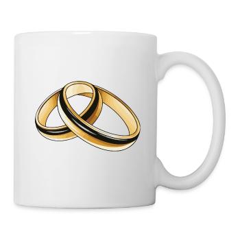 Anneaux de mariage symbole mariage - Mug blanc - blanc - Droite