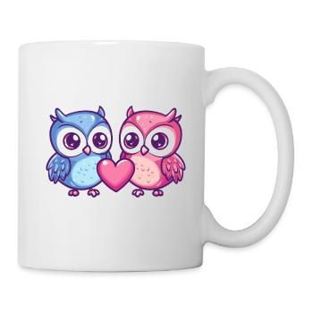 Couple De Hibou Amoureux Animal Saint Valentin - Mug blanc - blanc - Droite