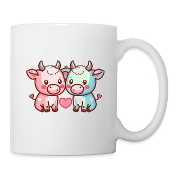 Taureau Couple Amour Couple Amoureux - Mug blanc - blanc - Droite