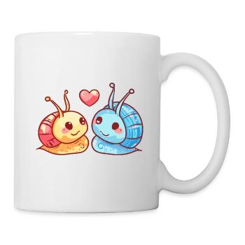 Escargot Couple Amour Couple Amoureux - Mug blanc - blanc - Droite