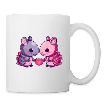 Armadillo Couple Love Couple In Love - Mug - white - Right