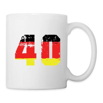 Maillot Allemagne numéro 40 - Mug blanc - blanc - Droite