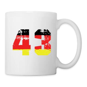 43 Numéro Allemagne Jersey - Mug blanc - blanc - Droite