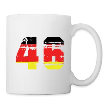46 Numéro Allemagne Maillot - Mug blanc - blanc - Droite