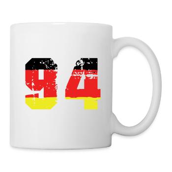 94 Numéro Allemagne Jersey - Mug blanc - blanc - Droite