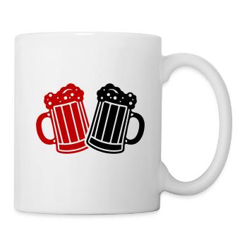 Bierkrug Bier Symbol Prost - Tasse - Weiß - Rechts