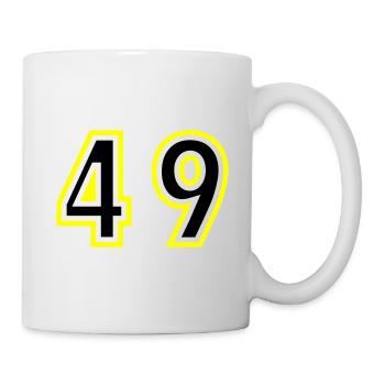 49 Zahl College - Tasse - Weiß - Rechts