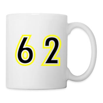 62 Zahl College - Tasse - Weiß - Rechts