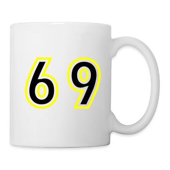 69 Zahl College - Tasse - Weiß - Rechts