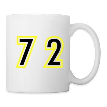 72 Zahl College - Tasse - Weiß - Rechts