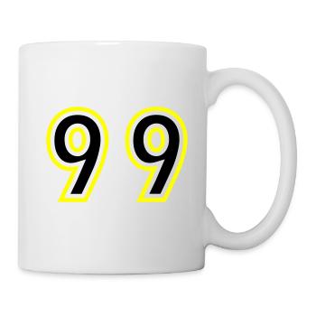 99 Zahl College - Tasse - Weiß - Rechts